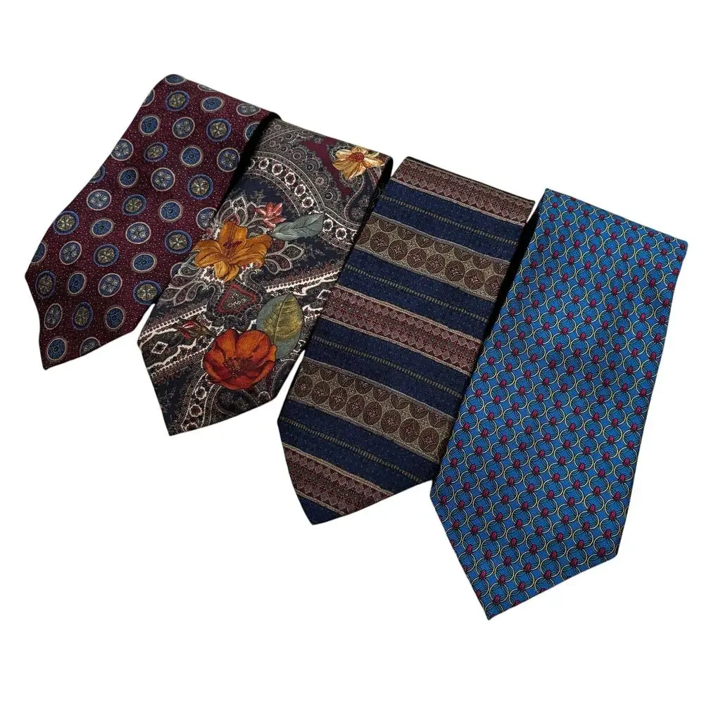 4 Vintage all silk neck ties from Jos A Bank Corporate Executive career series